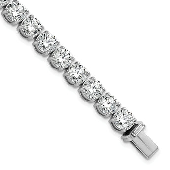 14k White Gold 25 carat Lab Grown Diamond VS+ F+ Complete Tennis Bracelet