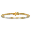 14k 5 carat Lab Grown Diamond VS+ F+ Complete Princess Prong Set Tennis Bracelet - Birthstone Company