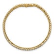14k 5 carat Lab Grown Diamond VS+ F+ Complete Princess Prong Set Tennis Bracelet - Birthstone Company