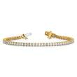 14k 5 carat Lab Grown Diamond VS+ F+ Complete Princess Prong Set Tennis Bracelet - Birthstone Company