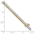 14k 5 carat Lab Grown Diamond VS+ F+ Complete Princess Prong Set Tennis Bracelet - Birthstone Company
