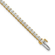 14k 5 carat Lab Grown Diamond VS+ F+ Complete Princess Prong Set Tennis Bracelet - Birthstone Company