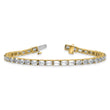 14k 10 carat Lab Grown Diamond VS/SI+ G+ Emerald Tennis Bracelet - Birthstone Company