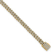 10 Karat 2 carat Lab Grown Diamond VS+ F+ Complete 4mm Pav‚ Cuban Link 8 Bracelet
