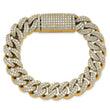 10 Karat 11 3/8 carat Lab Grown Diamond VS/SI+ G+ Complete 4mm Pav‚ Cuban Link 8 Bracelet - Birthstone Company