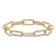 True Origin 14k 3 1/2 carat Lab Grown Diamond VS+ F+ 7 inch Link Bracelet with a 1 inch extension - Birthstone Company
