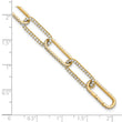 True Origin 14k 3 1/2 carat Lab Grown Diamond VS+ F+ 7 inch Link Bracelet with a 1 inch extension - Birthstone Company