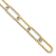 True Origin 14k 3 1/2 carat Lab Grown Diamond VS+ F+ 7 inch Link Bracelet with a 1 inch extension - Birthstone Company
