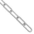 True Origin 14k White Gold 3 1/2 carat Lab Grown Diamond VS+ F+ 7 inch Link Bracelet with a 1 inch extension - Birthstone Company