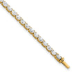 14k 5 carat Lab Grown Diamond VS/SI+ G+ Complete Oval Tennis Bracelet