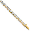 14k 7 carat Lab Grown Diamond VS+ F+ Complete Oval Tennis Bracelet