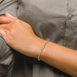 14k Polished Complete 1/3 carat Diamond Arrow Flexible Bangle Bracelet - Birthstone Company
