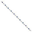 10k White Gold Blue Sapphire/White Sapphire Bracelet
