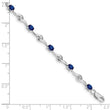 10k White Gold Blue Sapphire/White Sapphire Bracelet
