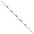 10k White Gold Diamond and Sapphire Bracelet