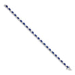 10k White Gold Diamond and Sapphire Bracelet