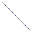 10k White Gold Diamond and Sapphire Bracelet