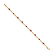 10k Diamond and Oval Ruby Bracelet