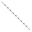 10k White Gold Diamond and Sapphire Bracelet