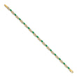 10k Diamond and Emerald Infinity Bracelet