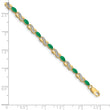 10k Diamond and Emerald Infinity Bracelet