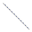 10k White Gold Diamond and Sapphire Bracelet