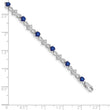 10k White Gold Diamond and Sapphire Bracelet