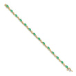 10k Diamond and Emerald Bracelet
