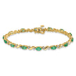 10k Diamond and Emerald Bracelet