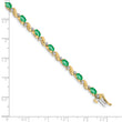 10k Diamond and Emerald Bracelet