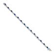 10k White Gold Diamond and Sapphire Bracelet