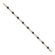 10k Diamond and Sapphire Bracelet