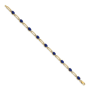 10k Diamond and Sapphire Bracelet