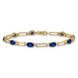 10k Diamond and Sapphire Bracelet