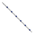 10k White Gold Diamond and Sapphire Infinity Bracelet