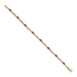 10k Diamond and Amethyst Bracelet