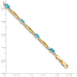 10k Diamond and Blue Topaz Bracelet