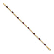 10k Diamond and Garnet Bracelet