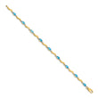 10k Fancy Diamond and Blue Topaz Bracelet