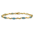 10k Fancy Diamond and Blue Topaz Bracelet