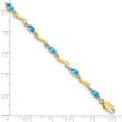 10k Fancy Diamond and Blue Topaz Bracelet