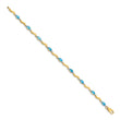 14k Fancy Diamond and Blue Topaz Bracelet - Birthstone Company