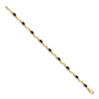 10k Fancy Diamond and Garnet Bracelet 7 in - Birthstone Company