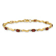 10k Fancy Diamond and Garnet Bracelet 7 in - Birthstone Company