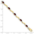 10k Fancy Diamond and Garnet Bracelet 7 in - Birthstone Company