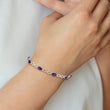 10k White Gold Amethyst and Diamond Infinity Bracelet - 7