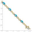 10k Blue Topaz and Diamond Infinity Bracelet