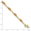 10k Citrine Diamond Infinity Bracelet