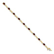10k Garnet and Diamond Infinity Bracelet 7 in - Birthstone Company
