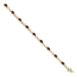 10k Garnet and Diamond Infinity Bracelet
